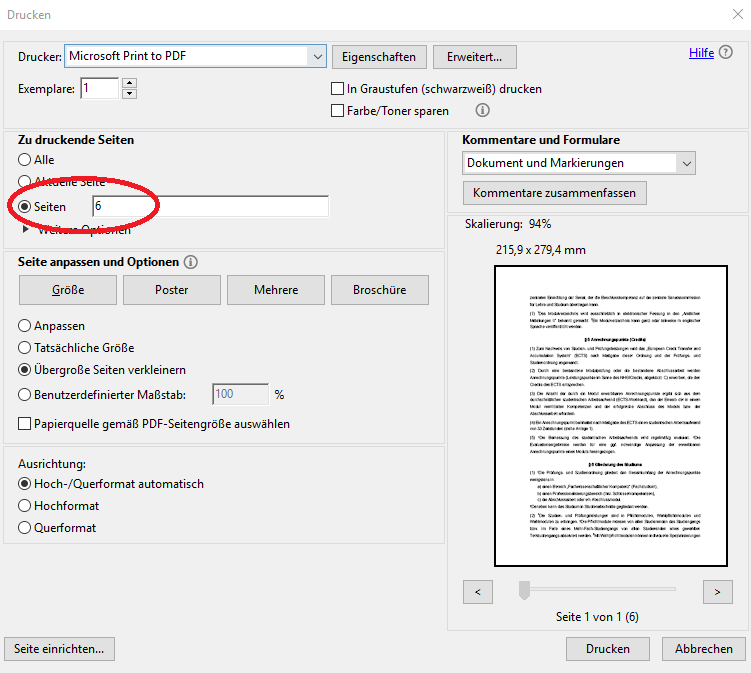 einzelne seite aus pdf datei speichern